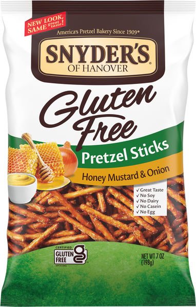 Snyder's Of Hanover Pretzel Sticks, Gluten Free, Honey Mustard & Onion