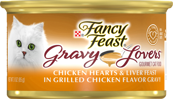 Fancy Feast Gravy Wet Cat Food, Gravy Lovers Chicken Hearts & Liver Feast