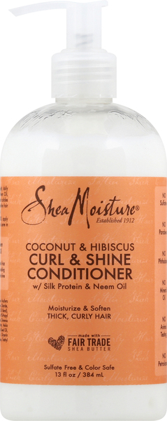 Shea Moisture Conditioner, Curl & Shine, Coconut & Hibiscus