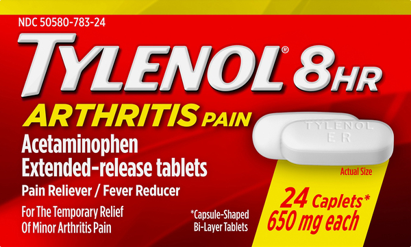 Tylenol Acetaminophen, 650 mg, Caplets