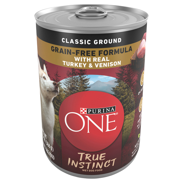Purina One Dog Food, True Instinct, with Real Turkey & Venison, Classic Ground, Adult