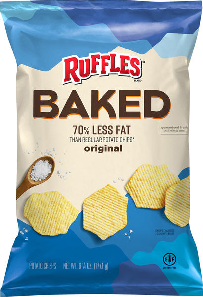 Ruffles Potato Chips, Original, Baked
