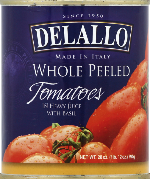 Delallo Tomatoes, Whole Peeled