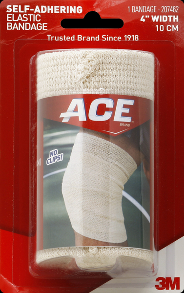 ACE Elastic Bandage, Self-Adhering, 4 Inch Width