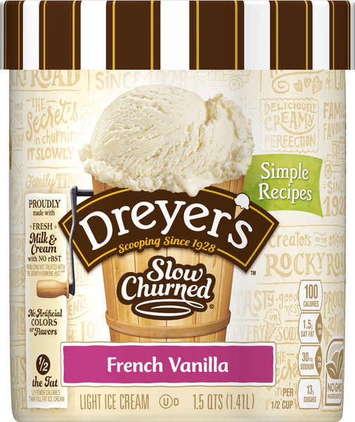 Dreyer's Ice Cream, Light, French Vanilla