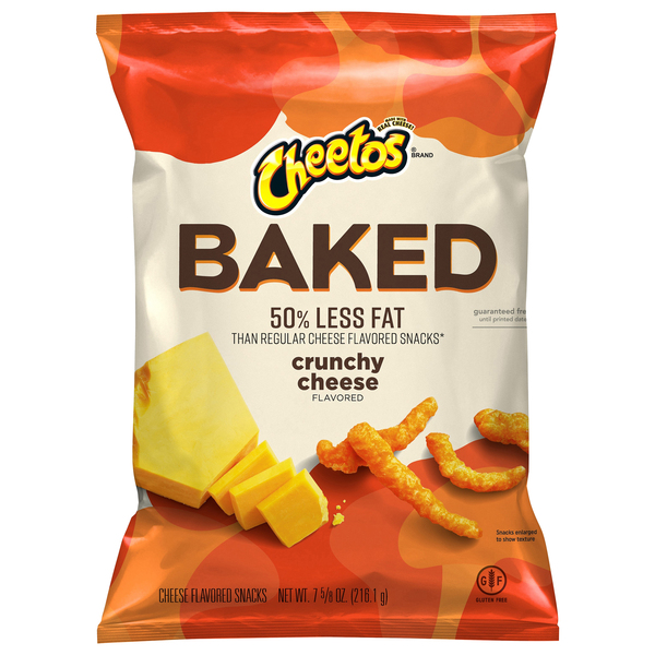 Cheetos Cheese Flavored Snacks, Crunchy Cheese Flavored, Baked