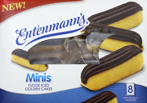 Entenmann's Fudge Cakes, Minis, Iced Golden