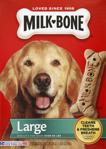 Milk-Bone Dog Snacks, Large, Biscuits, for Dogs Over 50 lbs