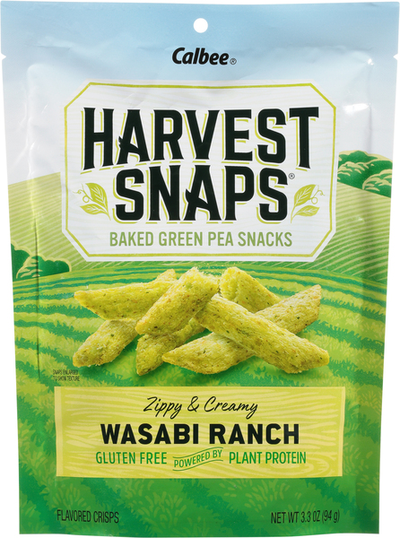 Harvest Snaps Green Pea Snacks, Wasabi Ranch, Baked