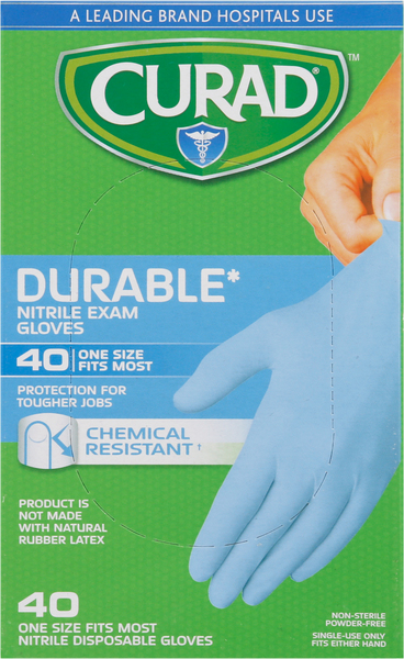 CURAD Exam Gloves, Powder-Free, Nitrile, Universal Size