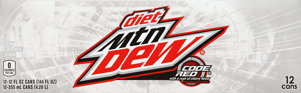 Mountain Dew Soda, Code Red, Diet