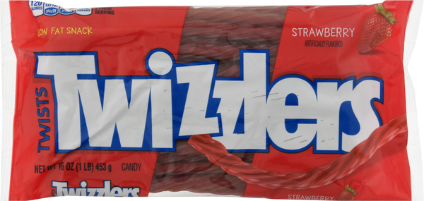Twizzlers Candy, Low Fat Snack, Strawberry, Twists