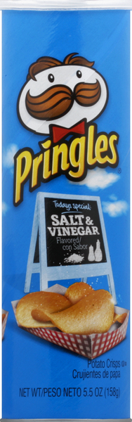 Pringles Potato Crisps, Salt & Vinegar Flavored