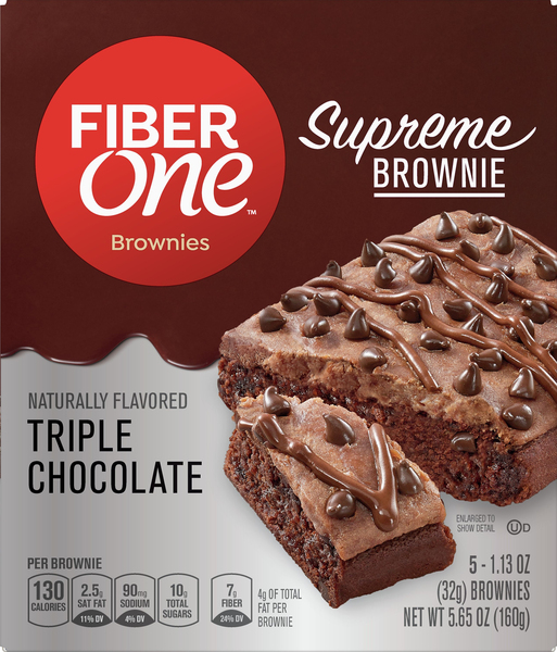 Fiber One Supreme Brownie, Triple Chocolate