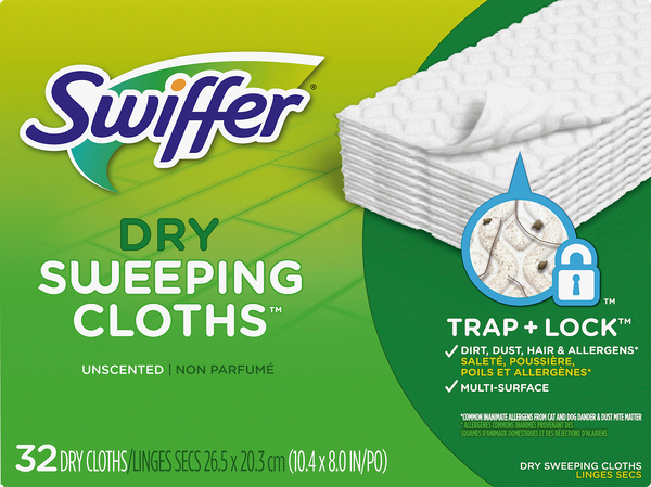 Swiffer Sweeping Cloths, Dry, Unscented