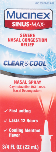 Mucinex Nasal Spray, Clear & Cool