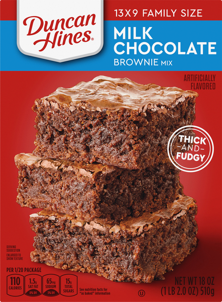 Duncan Hines Brownie Mix, Milk Chocolate, Family Size