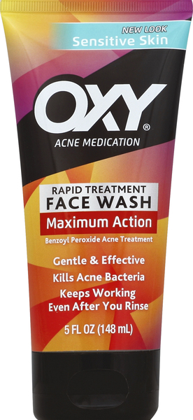 Oxy Face Wash, Rapid Treatment, Sensitive Skin