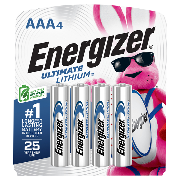 Energizer Batteries, Lithium, AAA, 4 Pack