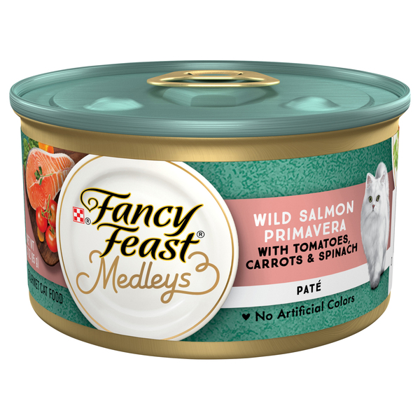 Fancy Feast Cat Food, Gourmet, Wild Salmon Primavera, Pate