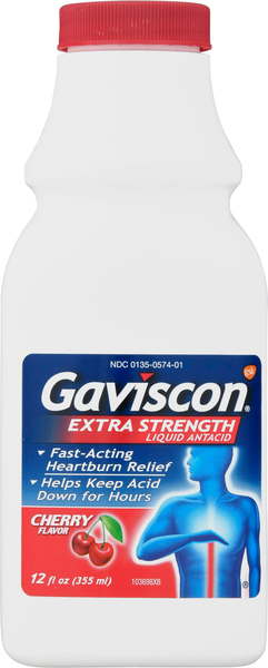 Gaviscon Liquid Antacid, Extra Strength, Cherry