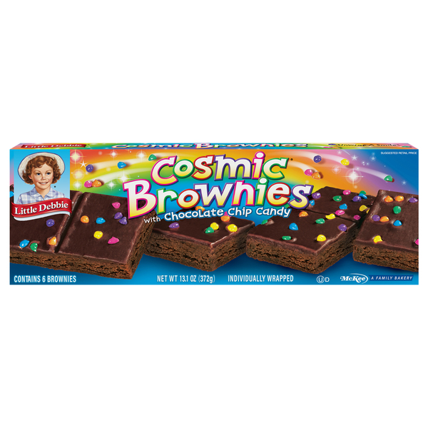 Little Debbie Brownies, Cosmic, with Chocolate Chip Candy