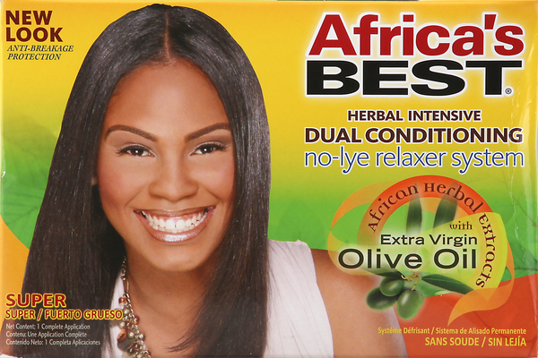 Africas Best Relaxer System, No-Lye, Herbal Intensive Dual Conditioning, Regular