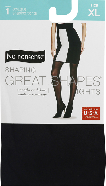 No Nonsense Tights, Shaping, Opaque, Size M, Black 1 pair