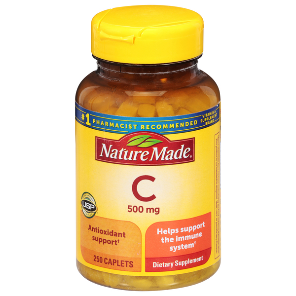 Nature Made Vitamin C, 500 mg, Caplets