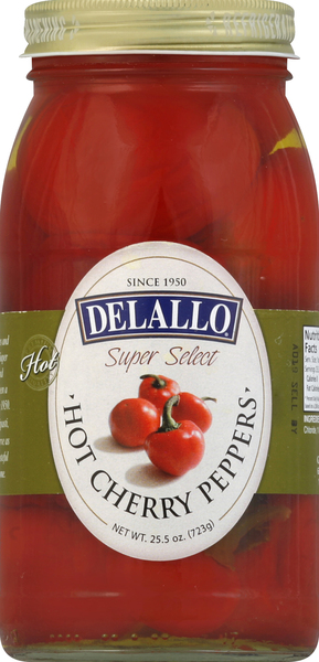 DeLallo Cherry Peppers, Red, Hot