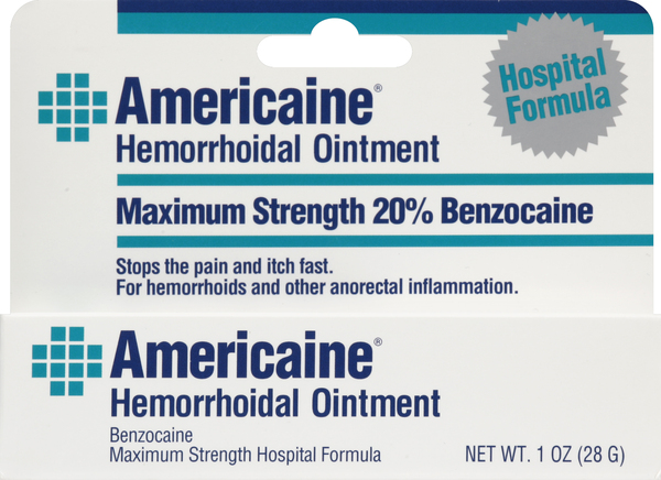 Americaine Hemorrhoidal Ointment, Maximum Strength, Hospital Formula