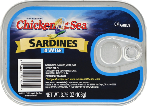 Chicken of the Sea Sardines, in Water