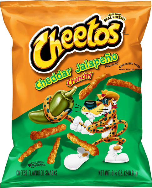 Cheetos Cheese Flavored Snacks, Crunchy, Cheddar Jalapeno Flavored