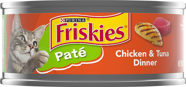 Friskies Cat Food, Chicken & Tuna Dinner