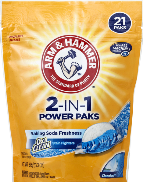 Arm & Hammer Detergent, Concentrated, Ultra Power, Power Paks, Fresh Scent