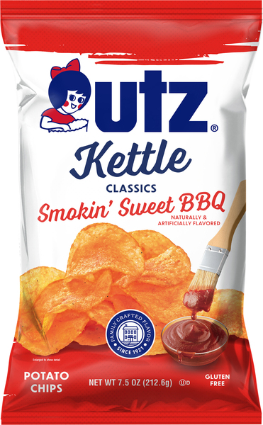 Utz Potato Chips, Kettle Classics, Smokin' Sweet BBQ