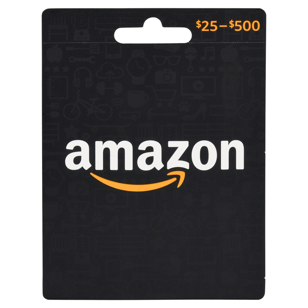Amazon Gift Card, $25-$500