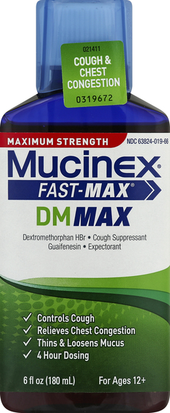 Mucinex Cough & Chest Congestion, DM Max, Maximum Strength