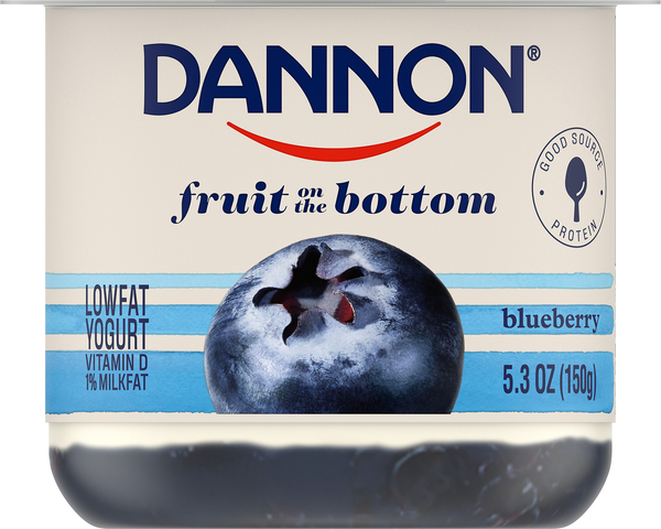 Dannon Yogurt, Lowfat, Fruit on the Bottom, Blueberry