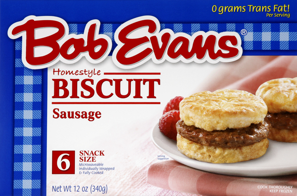 Bob Evans Biscuit, Homestyle, Sausage, Snack Size
