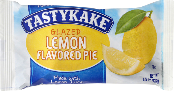 Tastykake Flavored Pie, Lemon, Glazed
