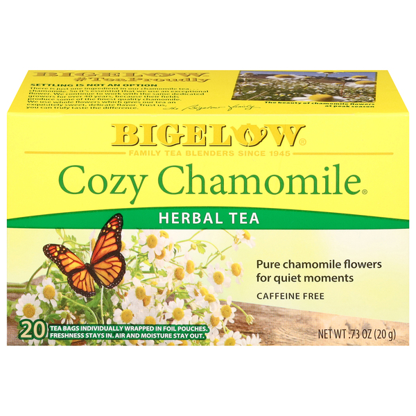 Bigelow Herbal Tea, Caffeine Free, Cozy Chamomile, Tea Bags