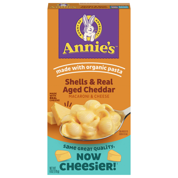 Annie's Macaroni & Cheese, Shells & Real Aged Cheddar