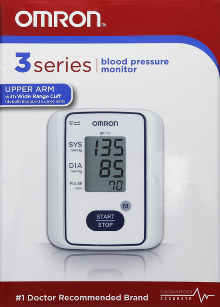 Omron Monitor, Blood Pressure, Automatic, Upper Arm