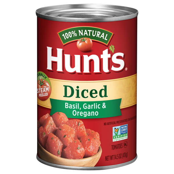 Hunt's Diced Tomatoes with Basil Garlic and Oregano