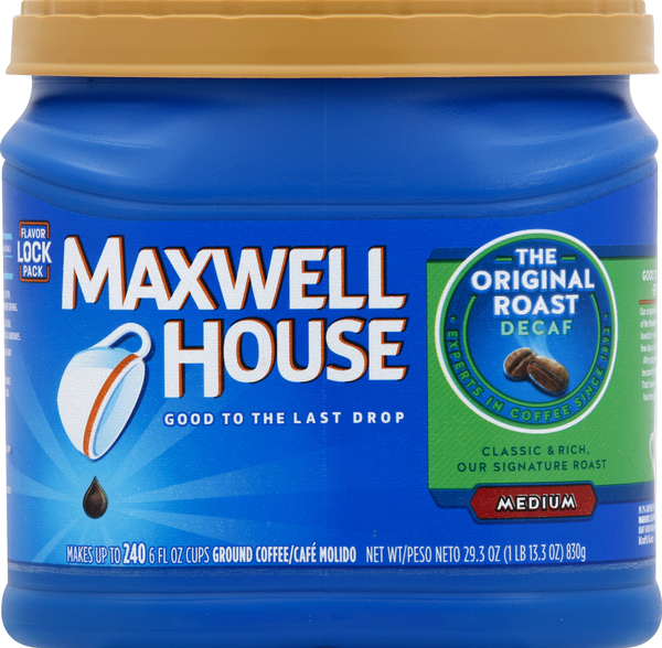 Maxwell House Coffee, Ground, Medium, The Original Roast, Decaf
