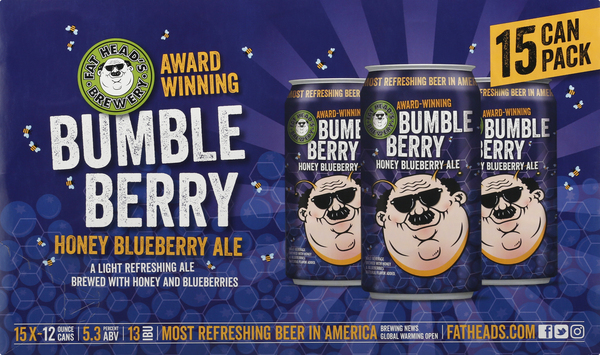 Fat Heads Brewery Beer, Bumble Berry, Honey Blueberry Ale