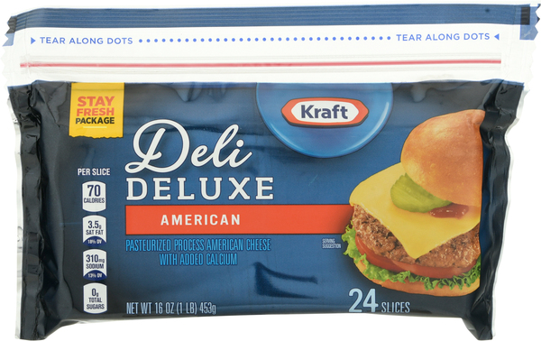 Kraft Cheese Slices, American, Deli Deluxe