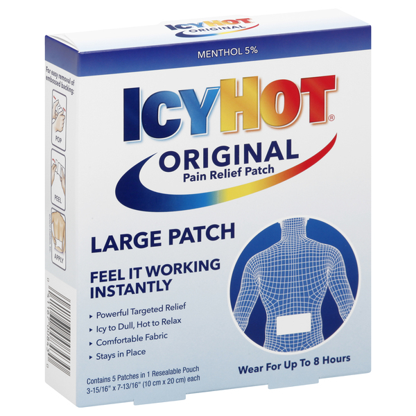 Icy Hot Pain Relief Patch, Large