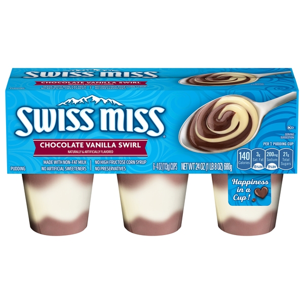 Swiss Miss Pudding, Chocolate Vanilla Swirl